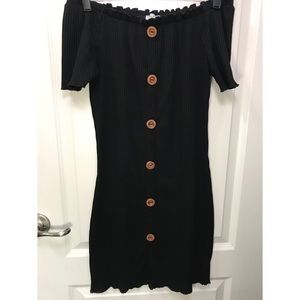 Black off the shoulder dress